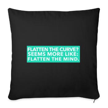 Aplatir la courbe Semble plus comme Aplatir l'esprit - Housse de coussin décorative 45 x 45 cm - noir - Devant