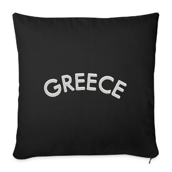 Greece Curve Font Design - Sofa pillowcase 17,3'' x 17,3'' (45 x 45 cm) - black - Front