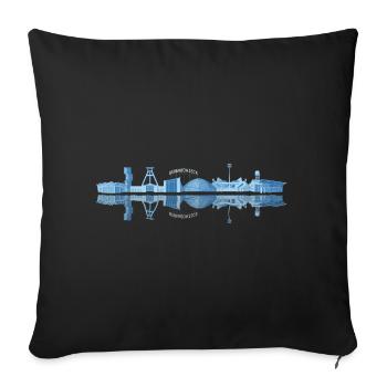 Bochum - Housse de coussin décorative 45 x 45 cm - noir - Devant