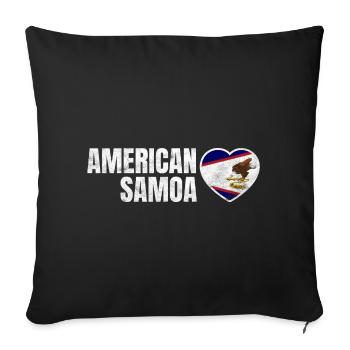 American Samoa - Sofa pillowcase 17,3'' x 17,3'' (45 x 45 cm) - black - Front