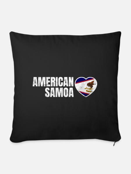 Amerikanisch-Samoa - Sofakissenbezug 45 x 45 cm - Schwarz