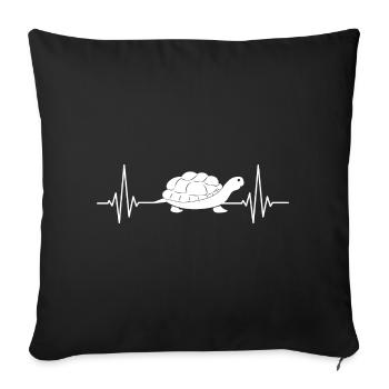 Turtle Turtle - Sofa pillowcase 17,3'' x 17,3'' (45 x 45 cm) - black - Front