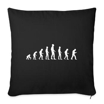 Human Evolution the Smartphone Generation - Sofa pillowcase 17,3'' x 17,3'' (45 x 45 cm) - black - Front