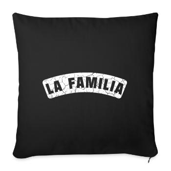 La Familia gebogen im grunge style - Sofakissenbezug 45 x 45 cm - Schwarz - Vorne