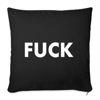 Fuck - Housse de coussin décorative 45 x 45 cm - noir - Devant