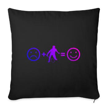 Badminton Player Men's Squash Badminton Badminton - Sofa pillowcase 17,3'' x 17,3'' (45 x 45 cm) - black - Front
