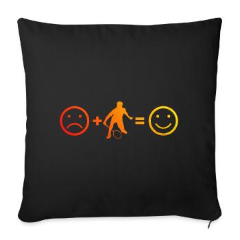 Squash Men's Badminton Player Badminton Player - Sofa pillowcase 17,3'' x 17,3'' (45 x 45 cm) - black - Front