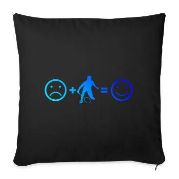 Men's Badminton Squash Badminton Women's Badmintons - Sofa pillowcase 17,3'' x 17,3'' (45 x 45 cm) - black - Front