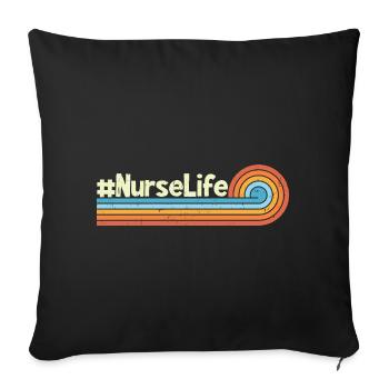 Krankenschwester Nurse Life - Housse de coussin décorative 45 x 45 cm - noir - Devant