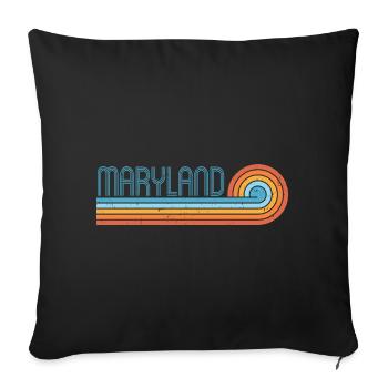 Maryland - Housse de coussin décorative 45 x 45 cm - noir - Devant
