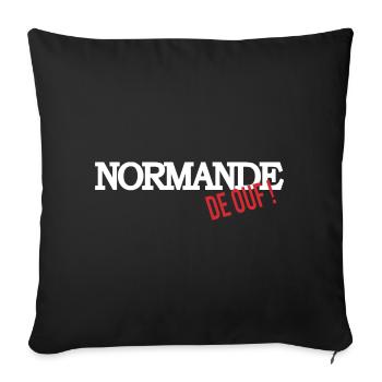 Normande de ouf - Housse de coussin décorative 45 x 45 cm - noir - Devant