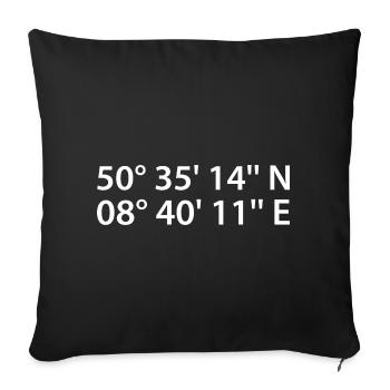 Casting Coordinates - Sofa pillowcase 17,3'' x 17,3'' (45 x 45 cm) - black - Front