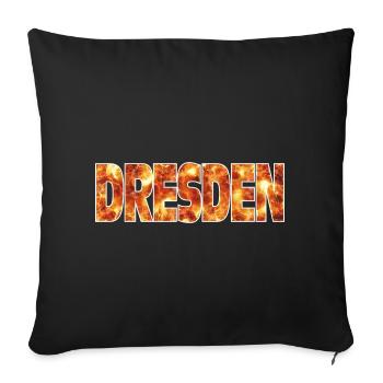 Dresden - Sofa pillowcase 17,3'' x 17,3'' (45 x 45 cm) - black - Front