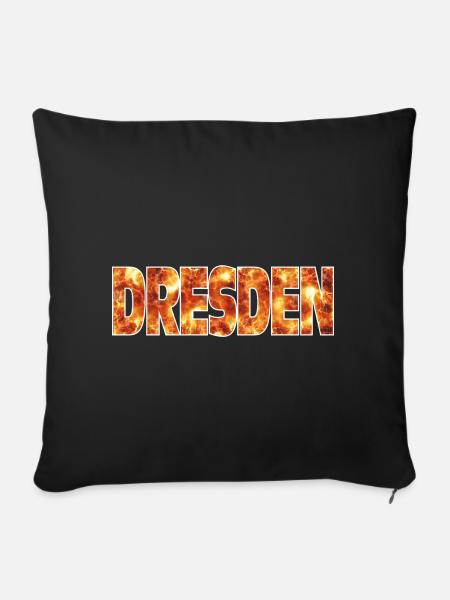 Dresden - Sofakissenbezug 45 x 45 cm - Schwarz
