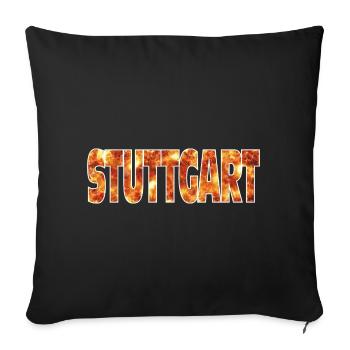 Stuttgart - Sofa pillowcase 17,3'' x 17,3'' (45 x 45 cm) - black - Front
