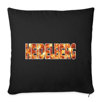 Heidelberg - Sofa pillowcase 17,3'' x 17,3'' (45 x 45 cm) - black - Front