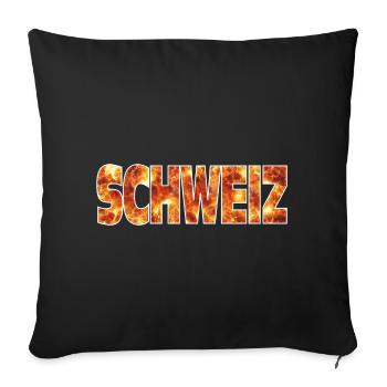 Schweiz - Sofakissenbezug 45 x 45 cm - Schwarz - Vorne