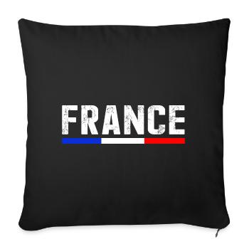 FRANCE - Housse de coussin décorative 45 x 45 cm - noir - Devant