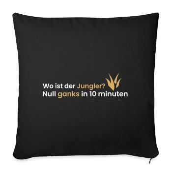 Wo ist der Jungler? - Sofakissenbezug 45 x 45 cm - Schwarz - Vorne