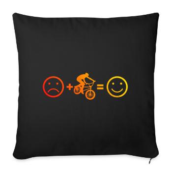 BMX Femmes BMX Garçons Cyclisme BMX Vélo BMX - Housse de coussin décorative 45 x 45 cm - noir - Devant