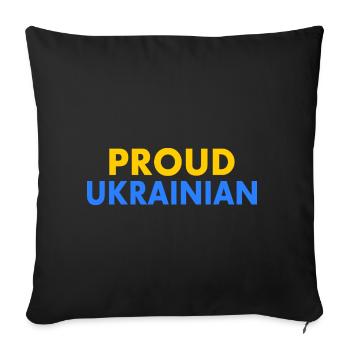 Proud ukrainian - Housse de coussin décorative 45 x 45 cm - noir - Devant