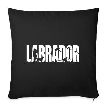 LABRADOR Hunting Dog Hunting Dogs Labbi Wilsigns - Sofa pillowcase 17,3'' x 17,3'' (45 x 45 cm) - black - Front
