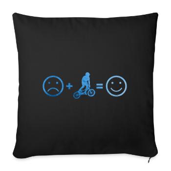 BMX Vélo Hommes BMX Femmes BMX Jeune Vélo - Housse de coussin décorative 45 x 45 cm - noir - Devant