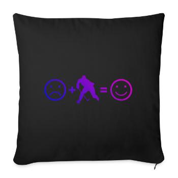 Hockey sur glace masculin Hockey sur glace Jouer au hockey sur glace Spie - Housse de coussin décorative 45 x 45 cm - noir - Devant