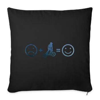 bmx bike cycling bmx young bike ladies - Sofa pillowcase 17,3'' x 17,3'' (45 x 45 cm) - black - Front