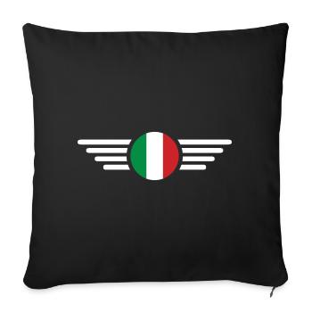 I love Italy - Sofa pillowcase 17,3'' x 17,3'' (45 x 45 cm) - black - Front