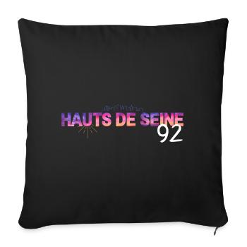 Hauts Seine Skyline Gradient 92 - Sofa pillowcase 17,3'' x 17,3'' (45 x 45 cm) - black - Front