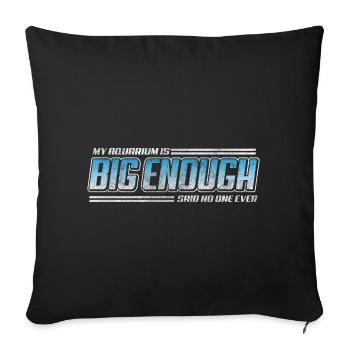 Aquarium Fish Goldfish - Sofa pillowcase 17,3'' x 17,3'' (45 x 45 cm) - black - Front