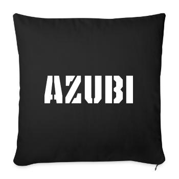 Azubi Tshirt Azubi Cap - Sofakissenbezug 45 x 45 cm - Schwarz - Vorne