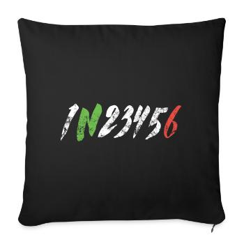 1N23456 Motorcycle Gearshift - Adrenaline - Sofa pillowcase 17,3'' x 17,3'' (45 x 45 cm) - black - Front