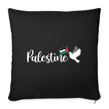 Dawlat Filastin Love Drapeau Palestine - Housse de coussin décorative 45 x 45 cm - noir - Devant