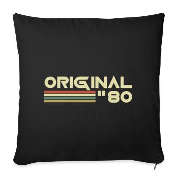 1980 - Sofa pillowcase 17,3'' x 17,3'' (45 x 45 cm) - black - Front