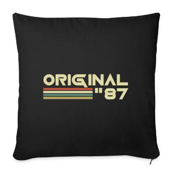 1987 - Sofa pillowcase 17,3'' x 17,3'' (45 x 45 cm) - black - Front