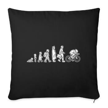 Évolution d’un cycliste - Housse de coussin décorative 45 x 45 cm - noir - Devant