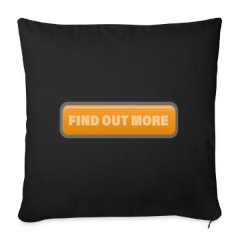 FIND OUT MORE - Sofakissenbezug 45 x 45 cm - Schwarz - Vorne