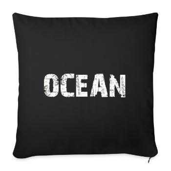 OCEAN - Sofa pillowcase 17,3'' x 17,3'' (45 x 45 cm) - black - Front