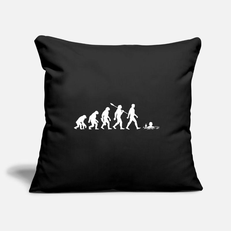 Evolution - Ice baths - Winter bathing - Ice bathing Sofa pillowcase 17,3'' x 17,3'' (45 x 45 cm)