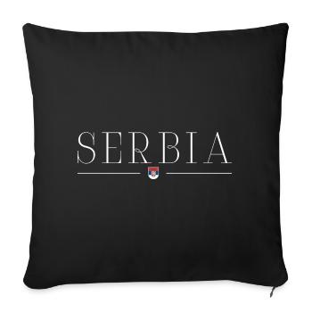 Serbien Stolz T-Shirt - Sofakissenbezug 45 x 45 cm - Schwarz - Vorne
