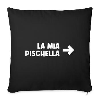 My Pischella - Sofa pillowcase 17,3'' x 17,3'' (45 x 45 cm) - black - Front