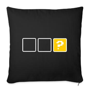 Boîte vide - Housse de coussin décorative 45 x 45 cm - noir - Devant