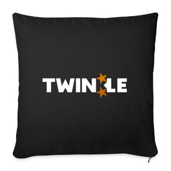 Twinkle - Sofa pillowcase 17,3'' x 17,3'' (45 x 45 cm) - black - Front