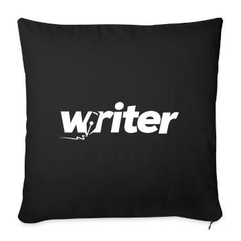 Writer - Sofa pillowcase 17,3'' x 17,3'' (45 x 45 cm) - black - Front