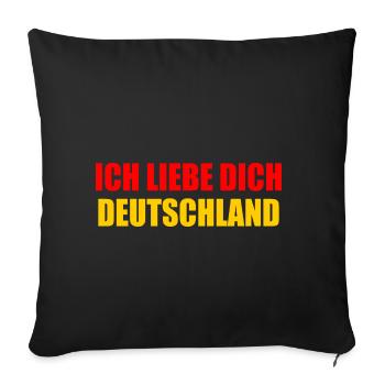 I love you Germany - Sofa pillowcase 17,3'' x 17,3'' (45 x 45 cm) - black - Front