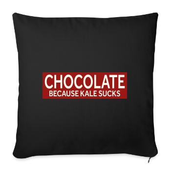 CHOCOLAT - PARCE QUE LE CHOU FRISÉ CRAINT - Housse de coussin décorative 45 x 45 cm - noir - Devant