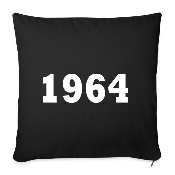 1964 - Sofa pillowcase 17,3'' x 17,3'' (45 x 45 cm) - black - Front
