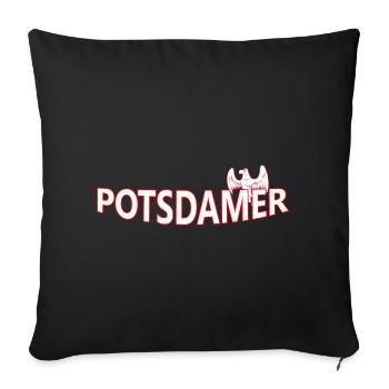 POTSDAMer - Sofa pillowcase 17,3'' x 17,3'' (45 x 45 cm) - black - Front